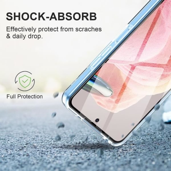 Fodral till Xiaomi Redmi Note 13 Pro+ 5G - Note 13 Pro Plus 5G - Full Cover 360 Skydd Stötsäker Transparent Silikon+PC