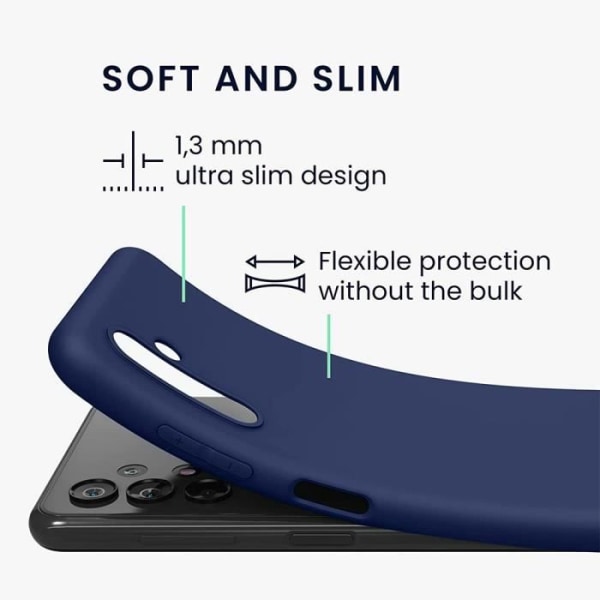 Fodral för Samsung Galaxy A54 Mjukt och motståndskraftigt blått stötsäkert silikon Ultra Slim