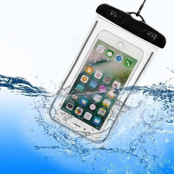 Vandtæt berøringspose til SAMSUNG Galaxy A50 Smartphone Water Beach IPX8 Vandtæt etui (SORT)