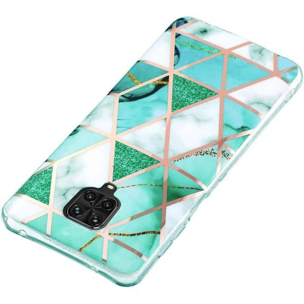 Etui til Redmi Note 9Pro (6,67") med hærdet glas, slankt og elegant design, stød- og ridsefast TPU Grøn Grön