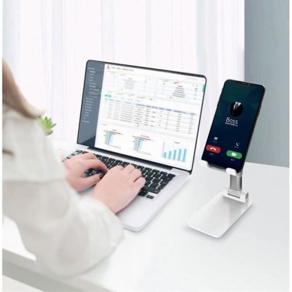 MSD Phone-Tablet Stand med justerbar höjd och vinkel, Bärbart Phone-Tablet Stand för iPhone 11 Pro-X-XS-XR, Sam