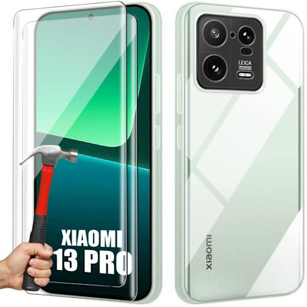 Fodral och 2 härdade glasögon för Xiaomi 13 Pro - Silikon Stötsäkert förstärkt skydd