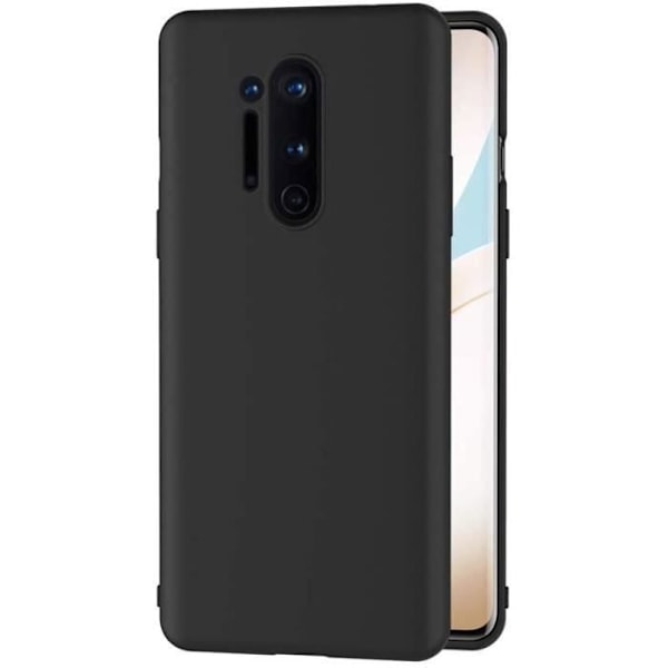 Skyddsjacka - E.F.CONNECTION - Oneplus 8 Pro - Mjuk - Svart - Stöttåligt Härdat Glas Svart