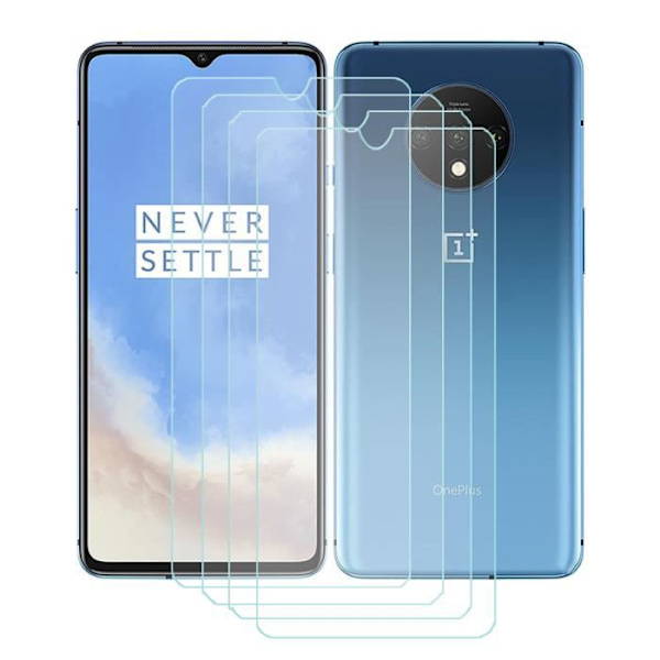 DG 4-pack härdat glas för Oneplus 7T (6,55"), HD-glasskyddsfilm Stötsäker skyddsfilm