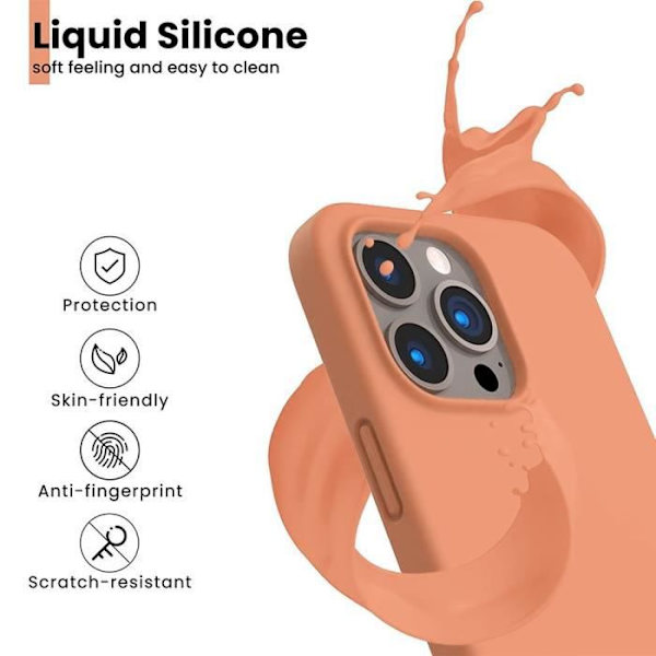Coque - E.F.CONNECTION - för iPhone 14 Pro - Flexibel - Orange - Ultra Slim Orange