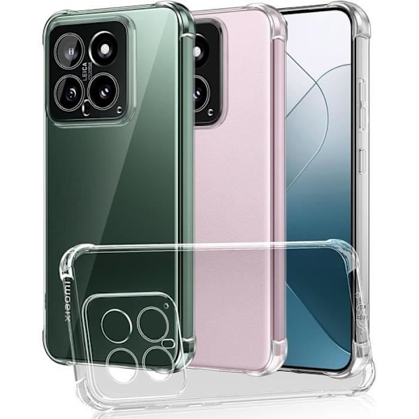 Skyddsskal för telefon - E.F.CONNECTION - Xiaomi 14 - Flexibelt - Transparent - Förstärkt Transparent
