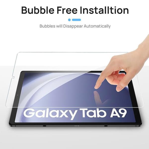 Härdat Glas - E.F.CONNECTION - för Samsung Galaxy Tab A9 / A11 - Repellerande Skydd - Stötsäker 9H - Lätt Installation