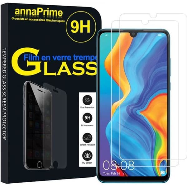 Skärmskydd - VCOMP - Huawei P30 Lite 6.15" - Härdat Glas - 2-pack - Rep resistant TRANSPARENT