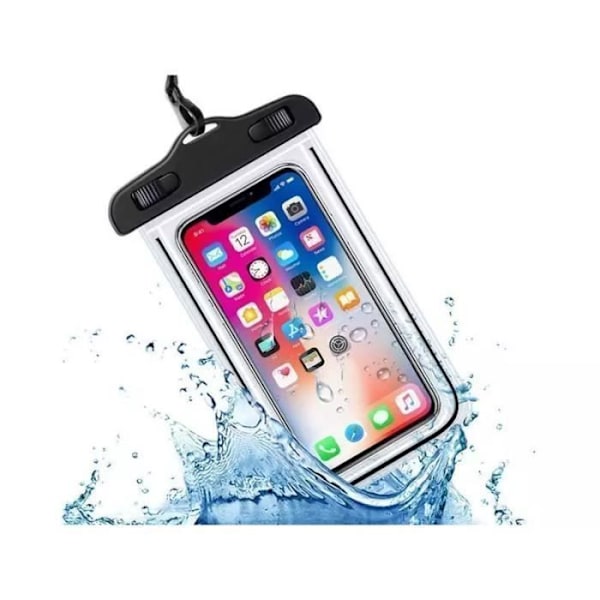 Vandtæt pouch - E.F.CONNECTION - Kompatibel med Redmi 12C 11A 10C 10A 9T 9C 9A 8 8A - Vandafvisende - Fleksibel - Sort Svart