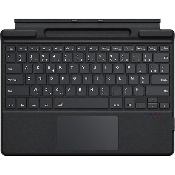 Tangentbord för Microsoft Surface Pro 11 / 10 / X / 9 / 8, AZERTY Bluetooth med belysning och pekplatta