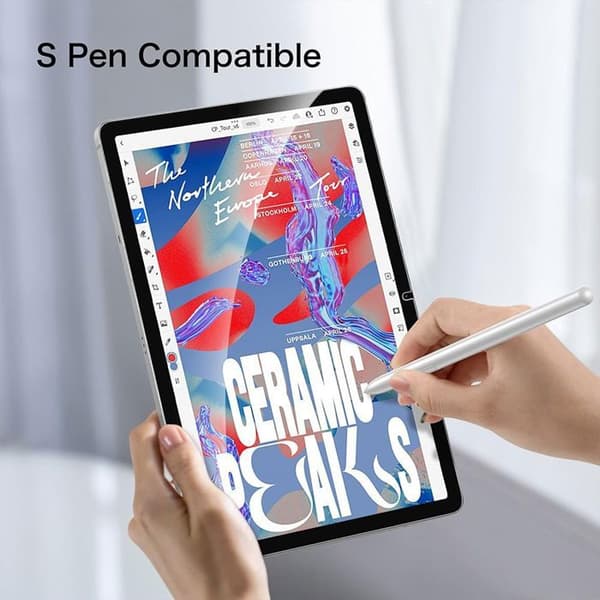 Härdat glas - E.F.CONNECTION - för Samsung Galaxy Tab S9 - Repellerande skydd - Stöttålig - 9H