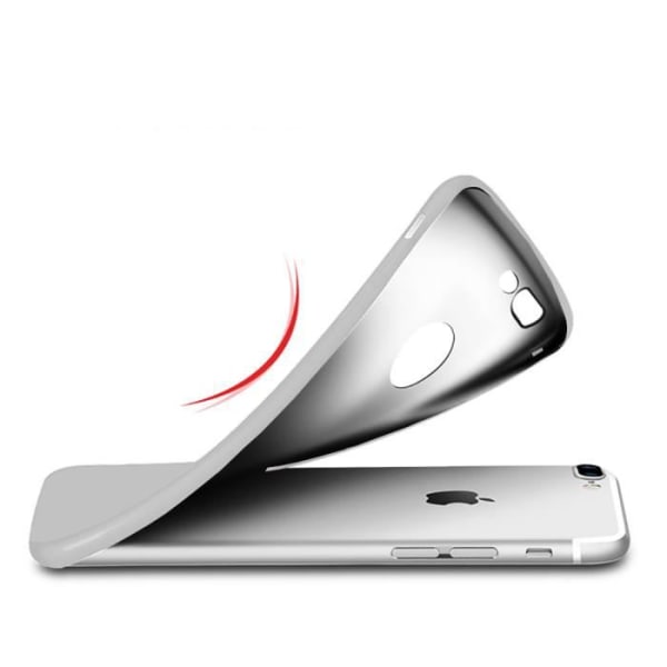 Fodral för iPhone 6S Plus / 6 Plus Ultratunn silikon, Premium TPU Skyddsfodral, Matt Silver Finish, Anti-chock