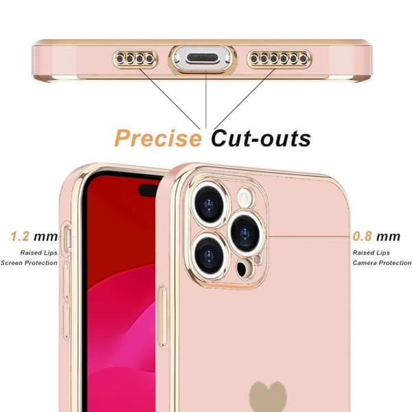 Skal - E.F.CONNECTION - för iPhone 15 Pro - Stötsäker - Repåter - Mjuk Rosa