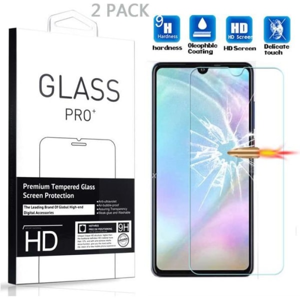 Skärmskyddsfilm - Huawei - P30 lite - Härdat glas - Rep- och stöttålig - 2-pack