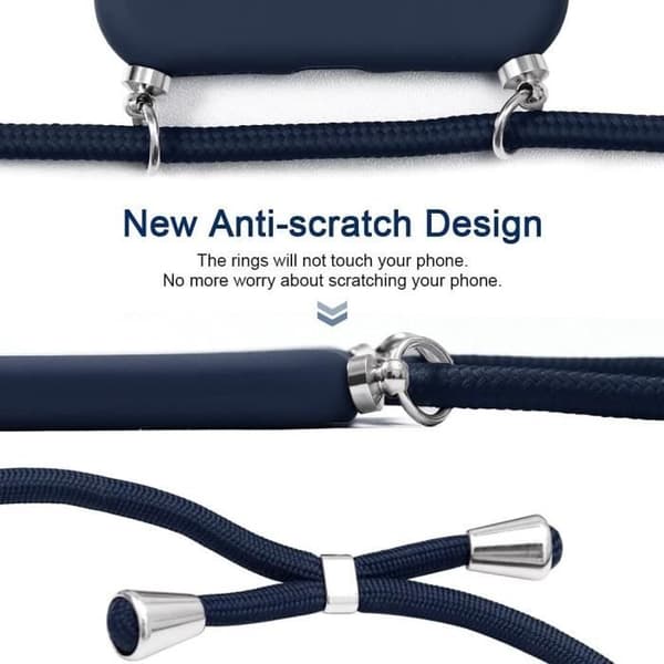 Skyddsskal - E.F.CONNECTION - för iPhone 11 Pro - Flexible - Mörkblå - Repåterstandande marinblå