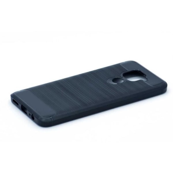 Sort blødt etui til Xiaomi Redmi Note 9 børstet kulstofeffekt Svart