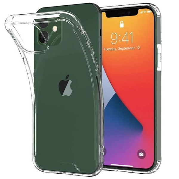 Skyddskal - E.F.CONNECTION - för iPhone 12 - Silicone TPU - Transparent - Repellerande mot repor Transparent