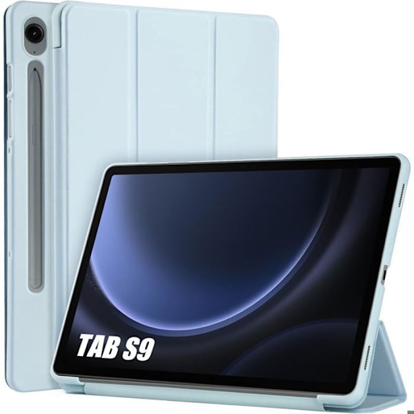 Skyddsfodral för Samsung Galaxy Tab S9 FE (10,9 Tum) Represistans med Stöd för Sov/Väck - Blå Blå