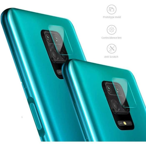 2 bakre kamera härdat glas för Xiaomi Redmi Note 10 Lite Anti-Scratch Transparent