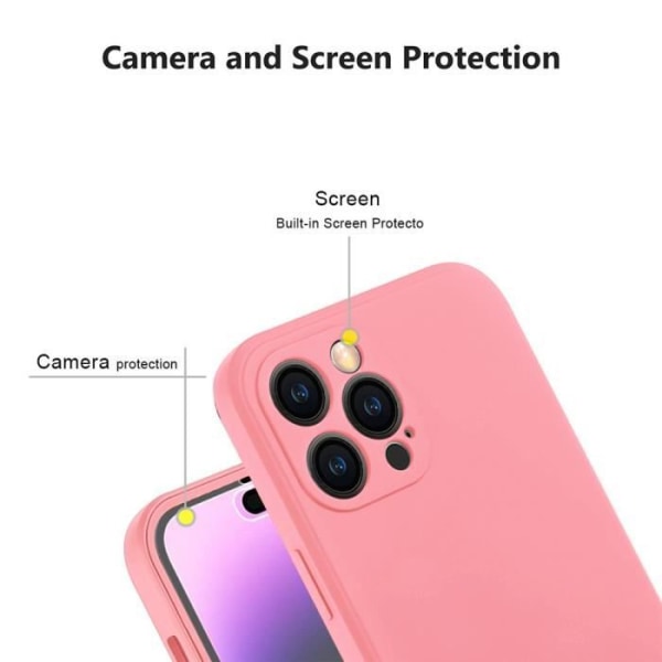 360 etui til iPhone 14 Pro Pink, helkroppshybrid anti-ridsebeskyttelse