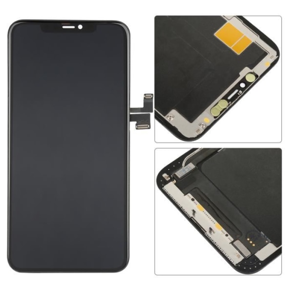 Sort berøringsglas + LCD-skærm til iPhone 11 Pro Max + etui
