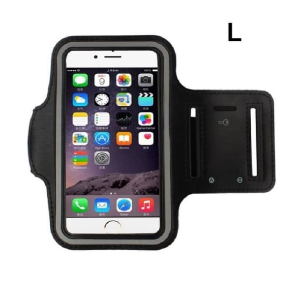 Grand svart - Armband stödhållare för iPhone 12 Pro Max 11x7 + 5 7 tum, utomhus sportfodral för