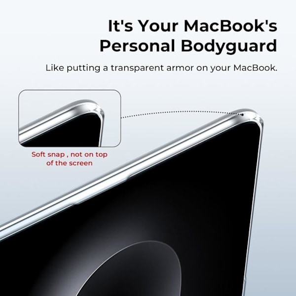 Coque kompatibel med MacBook Pro 14 Tommer 2021-2024 M4 M3 M2 M1 Pro Max, A3112 A3185 A3401 A2918 A2992 A2779 A2442 med Touch ID Färg: Klar Kristall