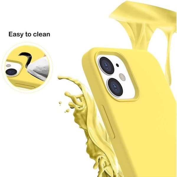Siliconfodral - E.F.Connection - för iPhone 13 - Gul - Mjuk - 6,1 tum Gul