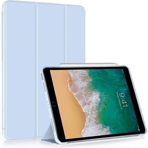 Skydd för iPad Air 3 / Pro 10,5 - Blå - Repfria - Automatisk Väckt- och Sömnfunktion - Fällbart Stöd Blå