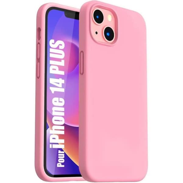 Siliconfodral - Rosé - för iPhone 14 Plus - Stötabsorberande - Halkfri - Ultra Slim Rosa