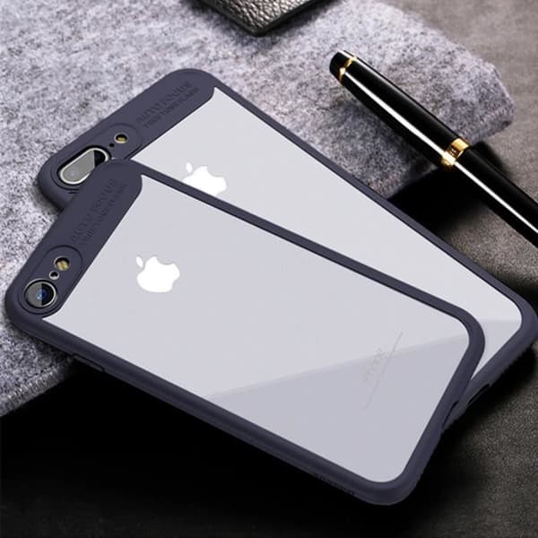 Skydd för iPhone 8 - Stötabsorberande - TPU - Mörkblå - Hög Kvalitet - Styv marinblå