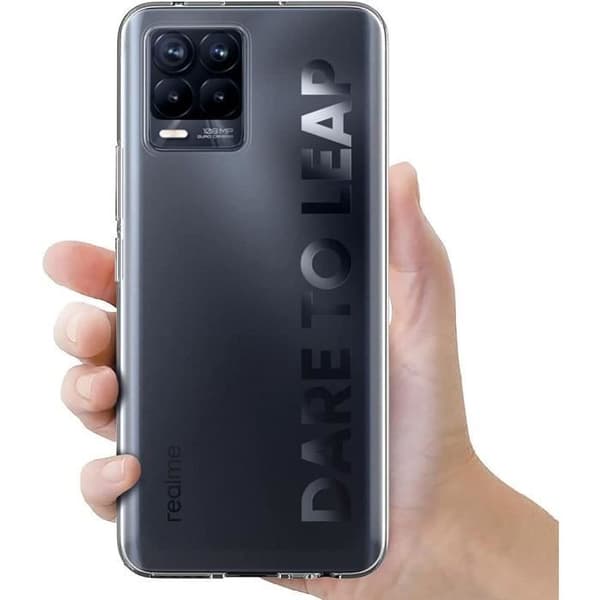 Skyddsfodral - E.F.CONNECTION - realme 8 - Silikon - Transparent - Stötsäker Transparent