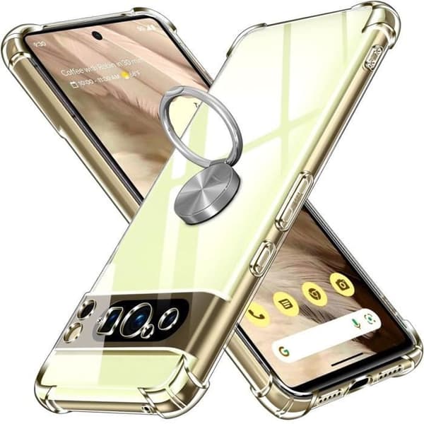 Coque - för Google Pixel 8 Pro - Transparent - Stötdämpande ring - Mjuk TPU-silikon Transparent