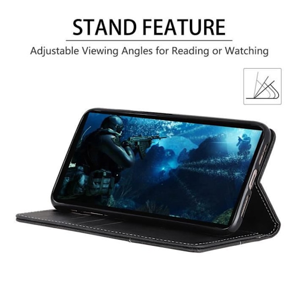 Coque - Xiaomi - Mi 10T - PU-läder - Skydd - Mjuk Svart