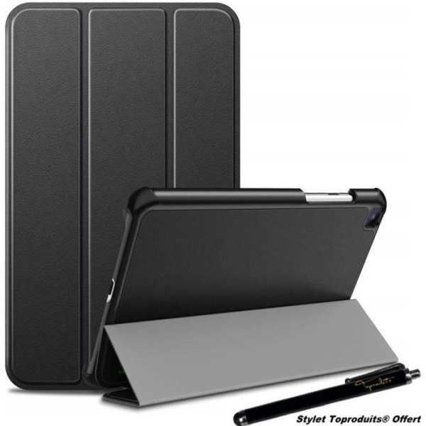 Smart fodral - Toproduits® - Galaxy Tab A7 Lite 8,7" - Ultratunt - Stylus ingår - Mikrofiberskydd Svart
