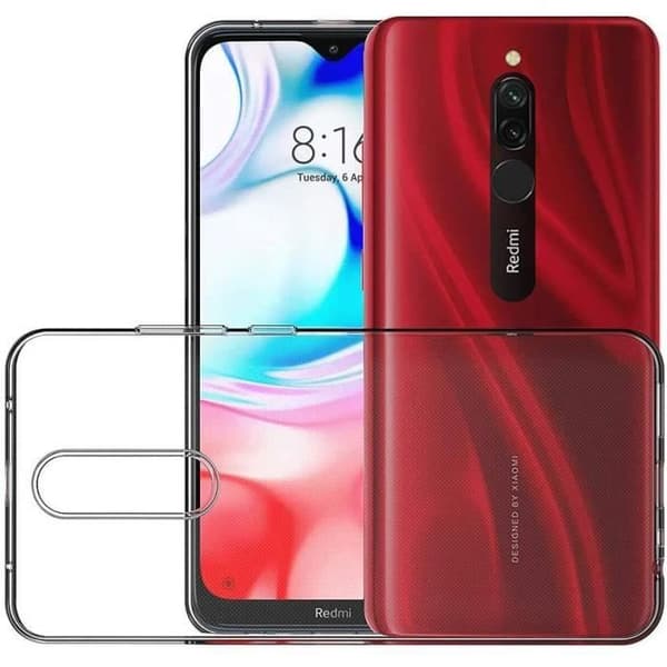 Skyddsskal - E.F.CONNECTION - för Redmi 8 - Flexibelt - Transparent - Högst Resistans mot Stötar Transparent