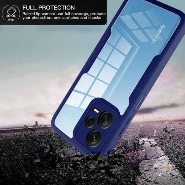 Coque - Xiaomi - Redmi Note 12 Pro 5G - 360 Graders Skydd - Stötsäkert - Hårt marinblå