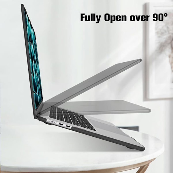 Coque Kompatibel med MacBook Air 15 Tommer M4 M3 M2 (A3241/A3114/A2941, 2025/2024/2023) - Tynd og Let Hård Etui [A1] Färg: Matt Svart