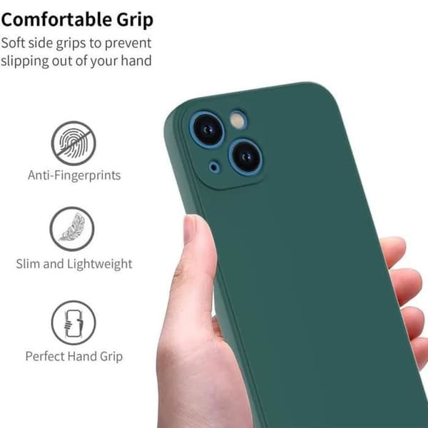 Coque Intégrale 360 - EF CONNECTION - för iPhone 14 - Nattgrön - Anti-Rip - Lätt Flexibel Midnattsgrönt