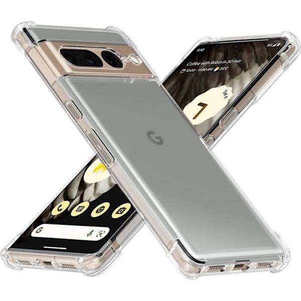 Skyddande skal för Google Pixel 7 Pro - E.F.CONNECTION - 4 hörn förstärkta med högkvalitativ silikon Transparent Transparent