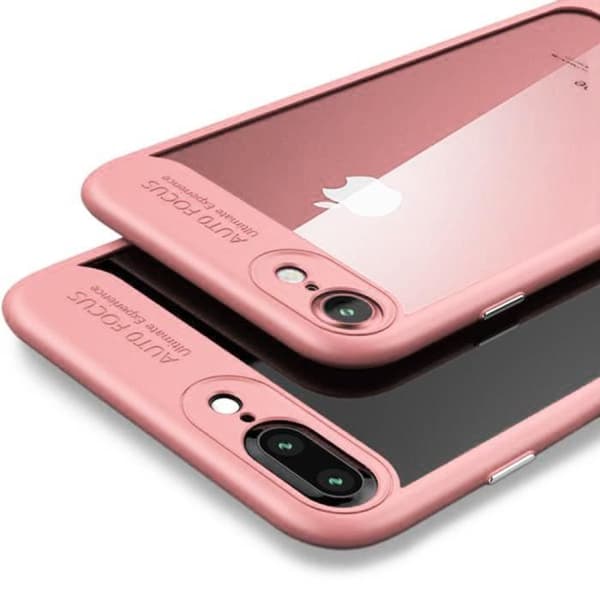 Coque - E.F.CONNECTION - iPhone 8 Plus - Silikon - Stötte- och fallskydd - Mjuk Rosa