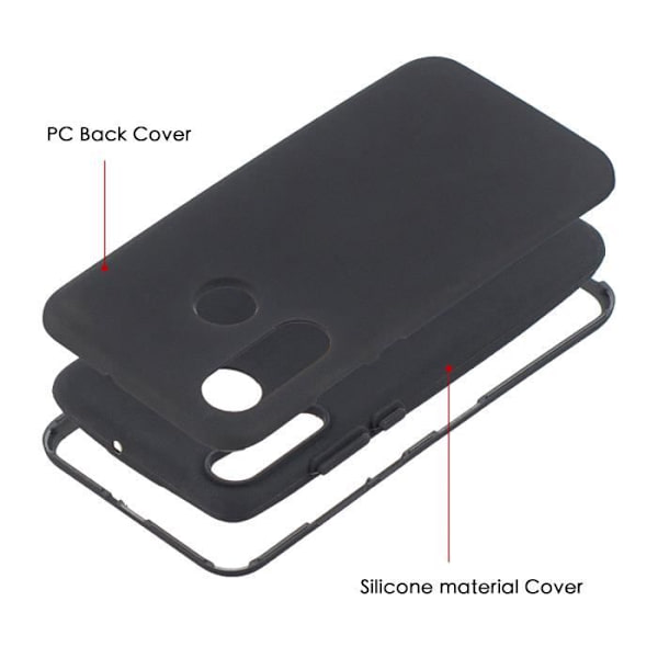 Silicone Cover til Huawei P30Lite, Ultra Tynd Blød TPU Gel Mat Bumper Blød Let Anti-Rids Stødabsorberende Etui (Sort) Svart
