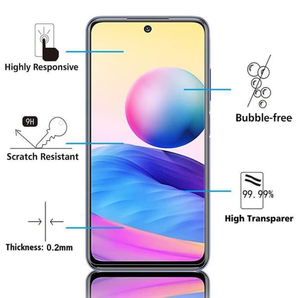 För Xiaomi Redmi Note 10 5G 6,5": Pack - 2-pack skärmskydd i härdat glas