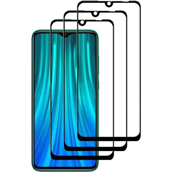 För Xiaomi Redmi Note 8 Pro skärmskyddsfilm i härdat glas [9H hårdhet] [3 stycken] Transparent