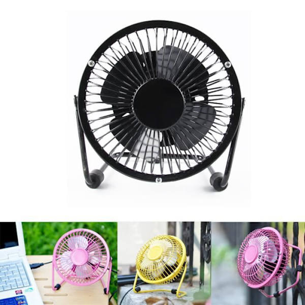 sort usb metal lille blæser bærbar usb mini blæser sommer lille køleventilator