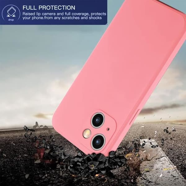 Skyddsfodral - Rosa - för iPhone 14 Plus - Ripeskydd - Mjuk - Förstärkt Rosa