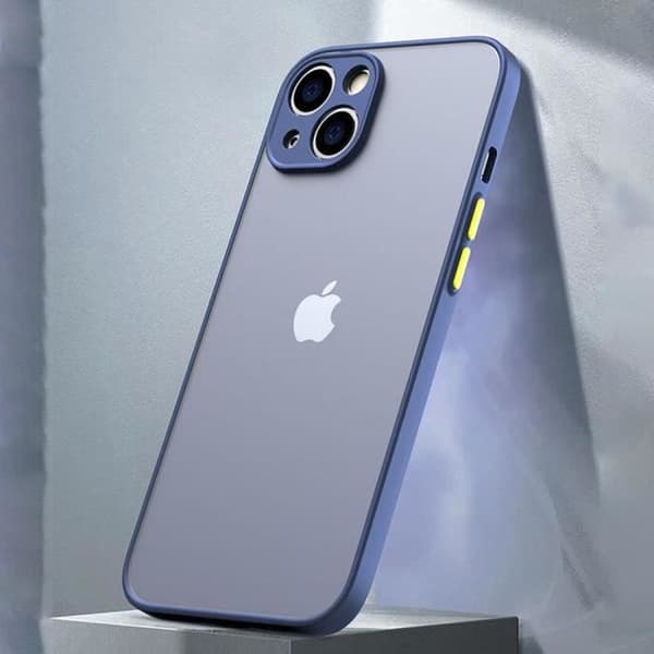 Coque - E.F.CONNECTION - för iPhone 13 - Silikon Mat - Mörkblå - Semi-rigid marinblå