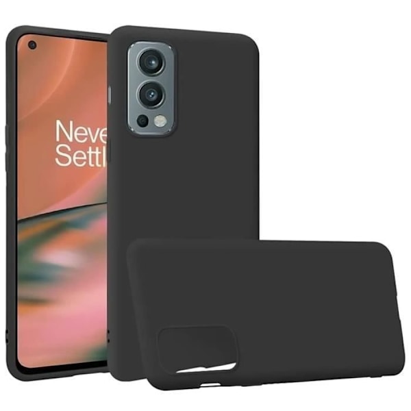 Beskyttelsesetui til Oneplus 9 - E.F.CONNECTION - Blød Sort Silikone - Præcise Udsparinger Svart