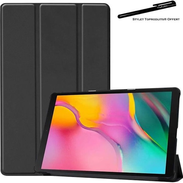Premium Black Smart Case til Samsung Galaxy Tab A 10.1 2019 T510 T515 Ultra Thin Folio Case med Stylus Toproduits®