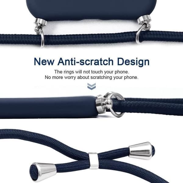 Skyddsfodral - E.F.CONNECTION - för iPhone 12 Pro - Flexibelt - Mörkblå - Stötabsorberande marinblå